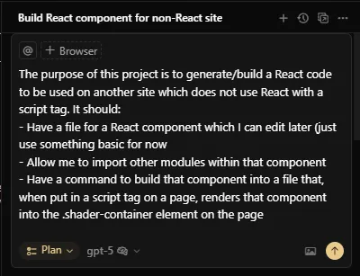 Realistically, I could have done this myself, but I had a Cursor trial, a lack of sleep and a dream. Plan mode worked brilliantly!